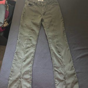 Free People Khaki split ankle hem pants size 24